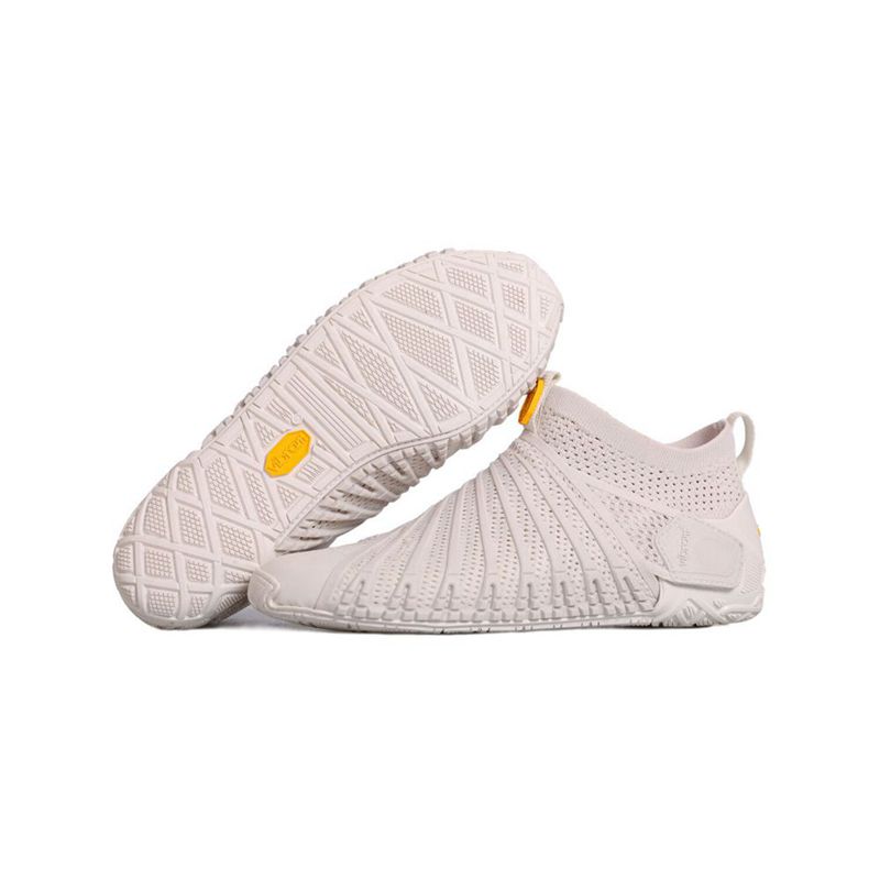 Vibram Furoshiki Knit High Férfi Cipő - Fehér UVYB967